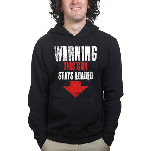 Unisex Warning Loaded Gun Hoodie
