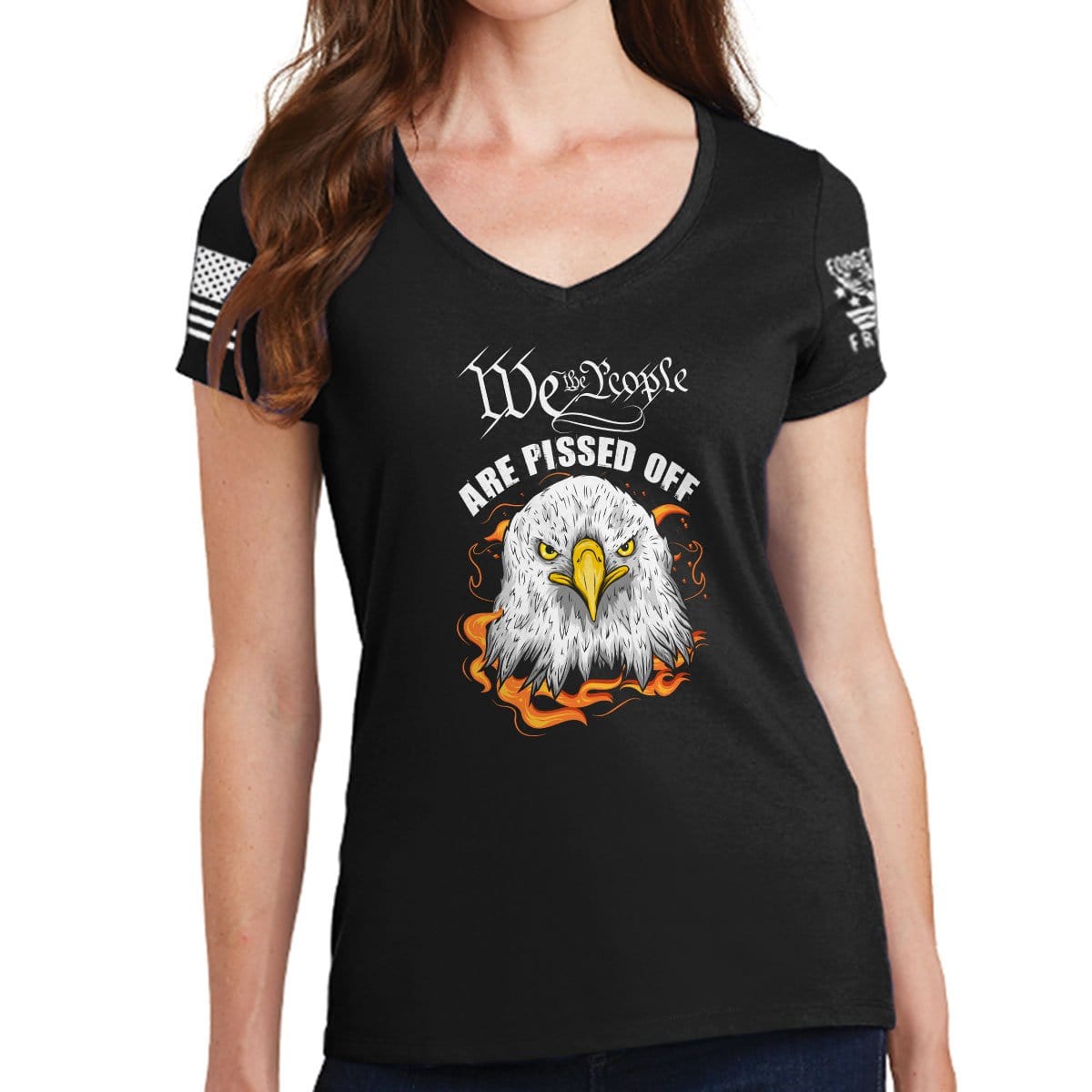 Ladies We The People Are Pissed Off V-Neck T-shirt