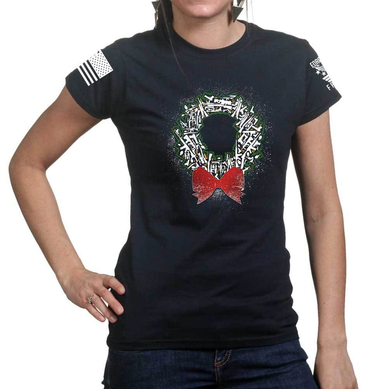 Gun Wreath Ladies T-shirt