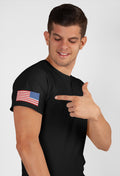 Colored American Flag on Sleeve